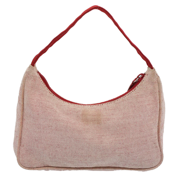 PRADA Hand Bag Canvas Gray Red Auth bs9757 - Picture 2 of 16